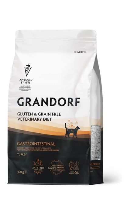 Грпндорф GRANDORF VETDIET
Gastrointestinal Turkey - ВЕТДИЕТА
для кошек