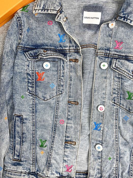 LV Louis Vuitton деним яке дънково горница дълъг ръкав ЛВ луис вютон