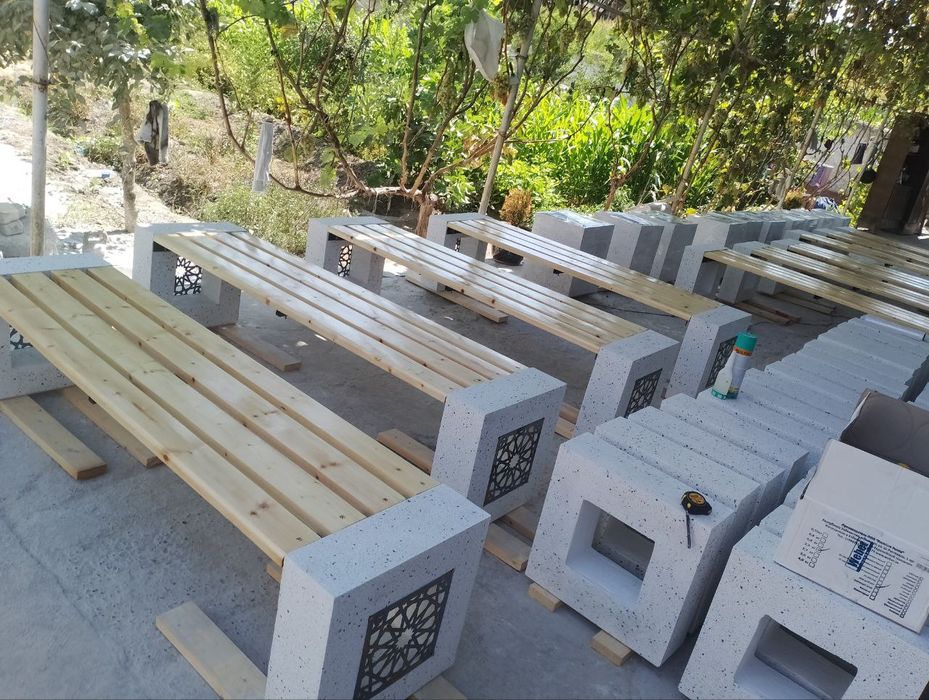 Бетон скамейкалар