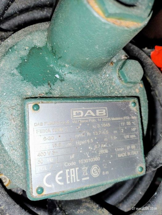Pompa submersibila de canalizare cu tocator DAB FEKA 1800 T