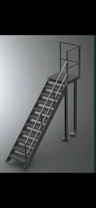 Scări metalice galvanizate, robuste și durabile, ideale pentru accesul