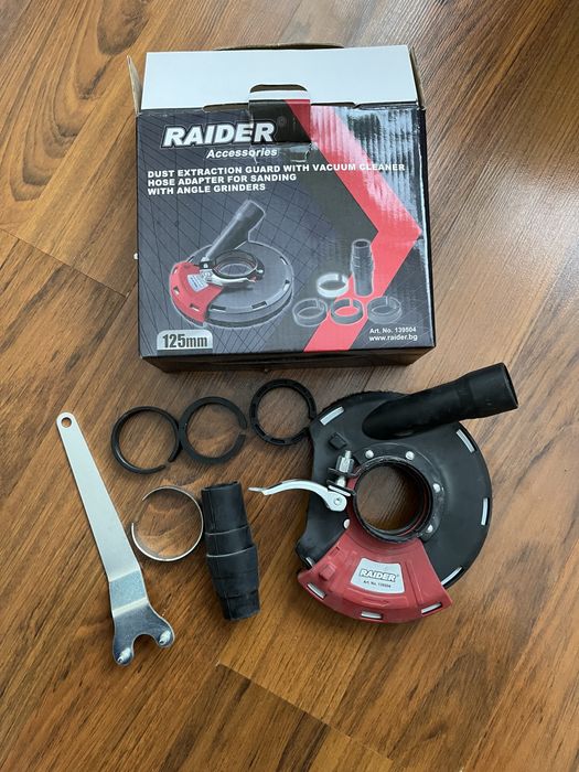Raider Предпазител за прахоулавяне за ъглошлайф с адаптери