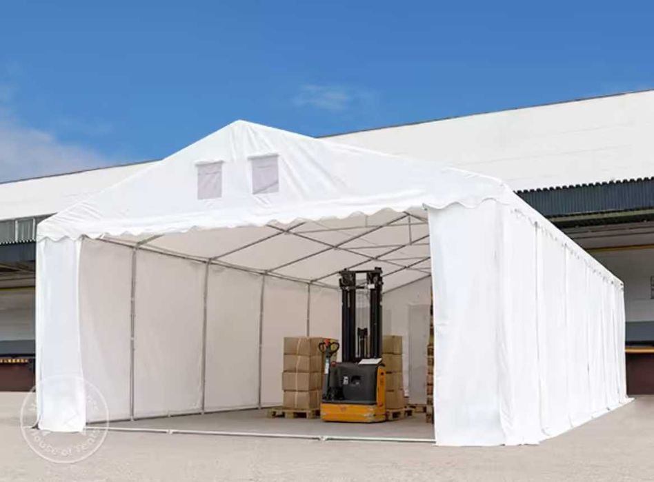Cort depozitare / expozițional – 8x12m, PVC 800 (APROAPE NOU)