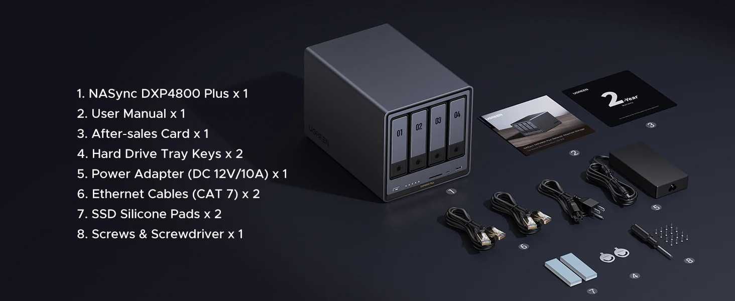 Сетевое хранилище (NAS) Ugreen DXP4800 Plus