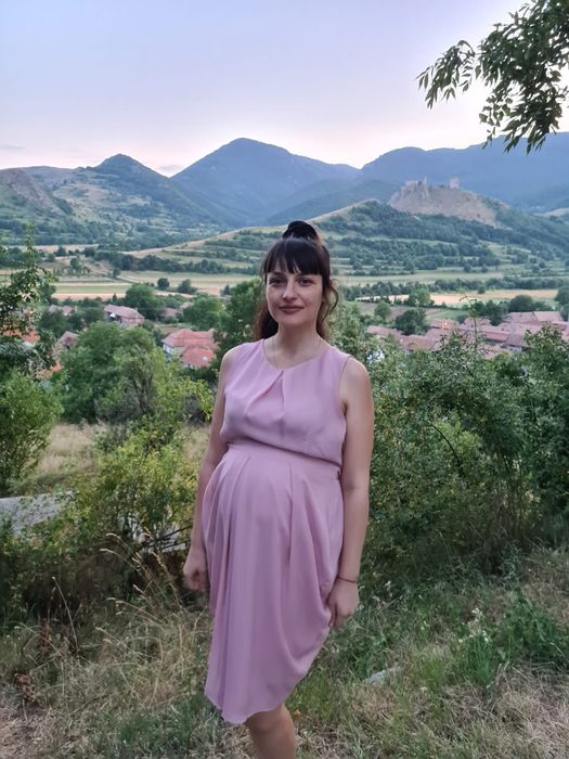 Rochie roz pudră/elegantă/de ocazie/gravide/maternity/maternitate