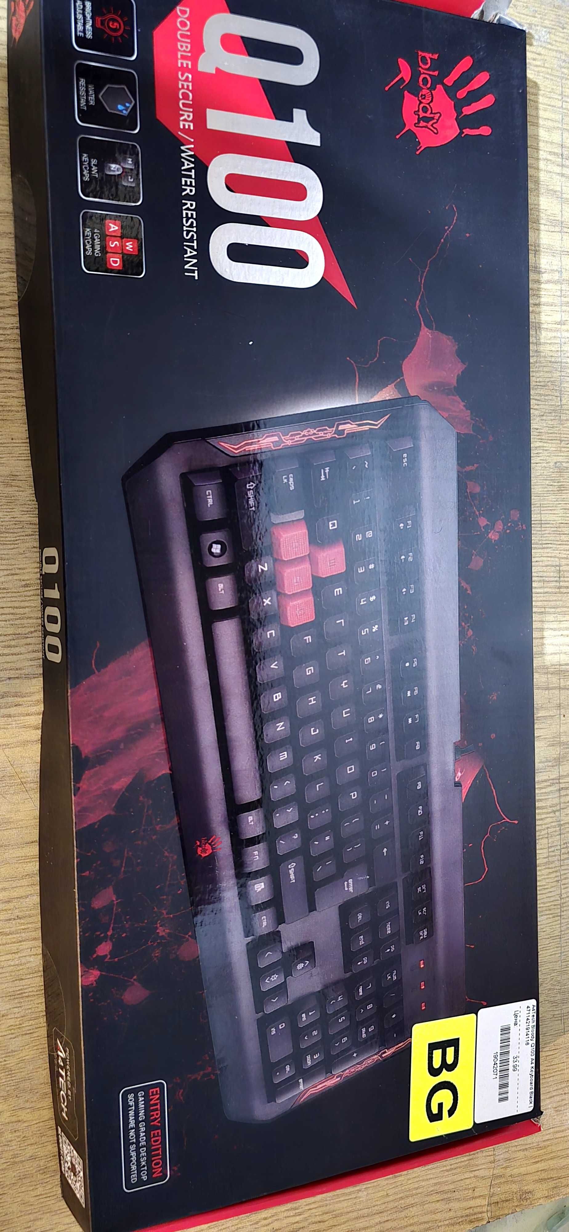 Клавиатура гейминг - механична A4Tech Bloody Q100