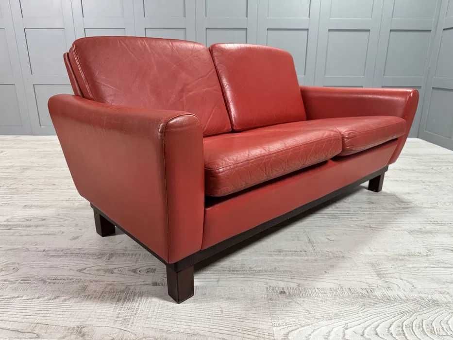 Датски диван 2-ка естествена кожа Д1079-Д