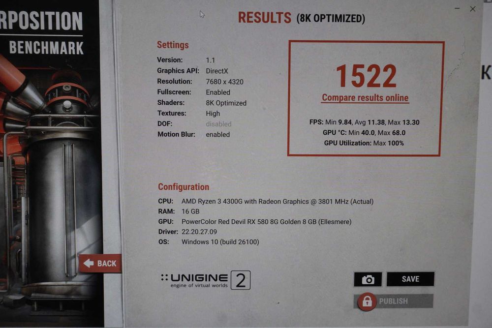 Видеокарта RX 580 8GB Red Devil Golden Sample 1425mhz core/ вкл ДДС