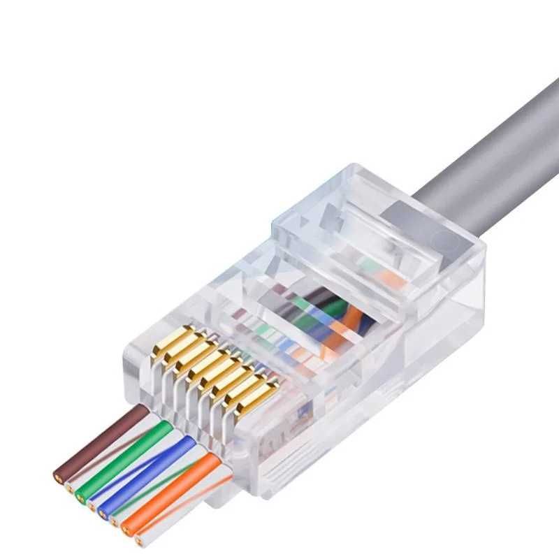 Качественный коннекторы RJ9,RJ11,RJ12,RJ45 Cat5,Cat6,Cat7+КолпачокRJ45
