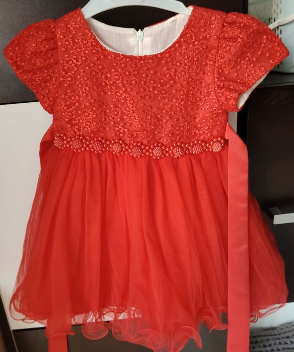 Rochiță roșie fetiță 18 luni