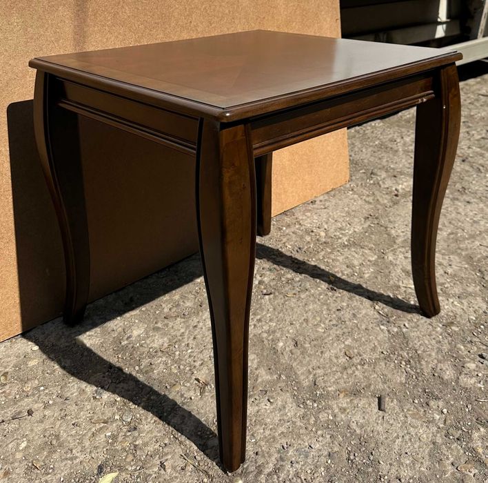 Masuta de cafea din lemn; Masa cu blat 60x65 cm