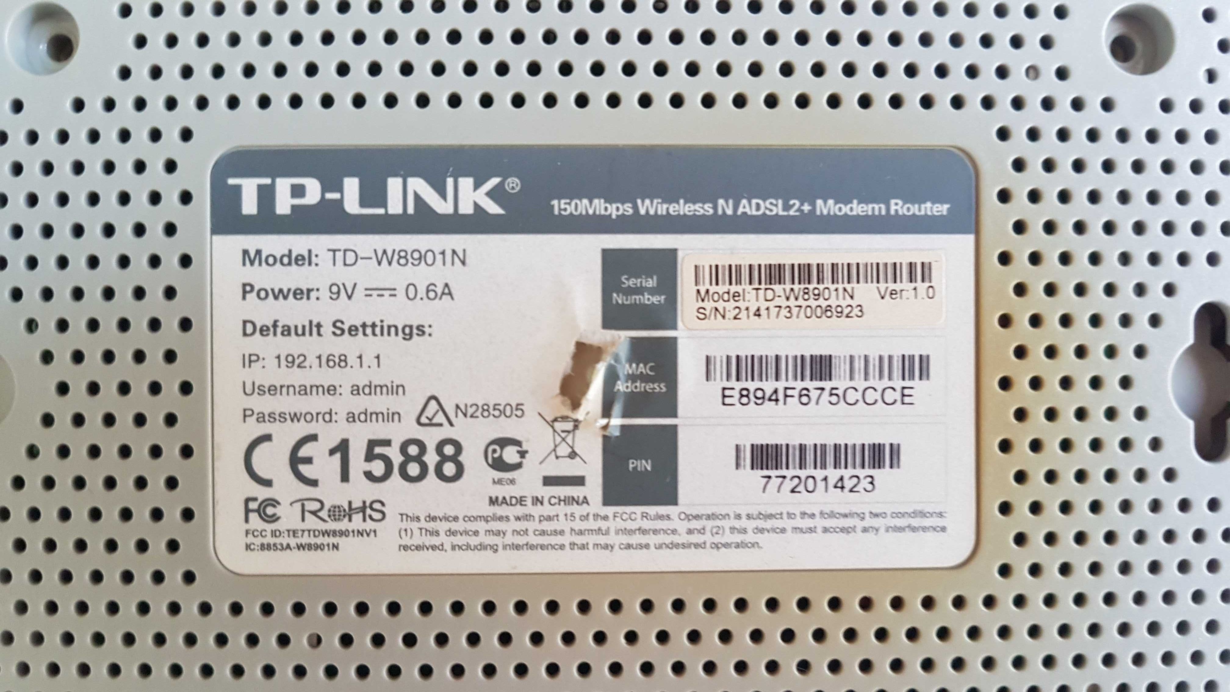 Модем TP-LINK TD-W8901N