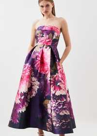 Поръчана-Karen Millen нова дълга midaxi флорална рокля UK14 L