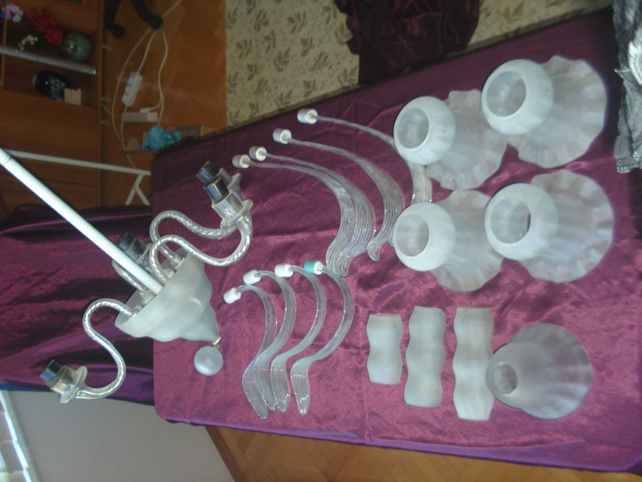 Candelabru stil LUDOVIC Lustra Decoratiune Sticla Sufragerie Dormitor