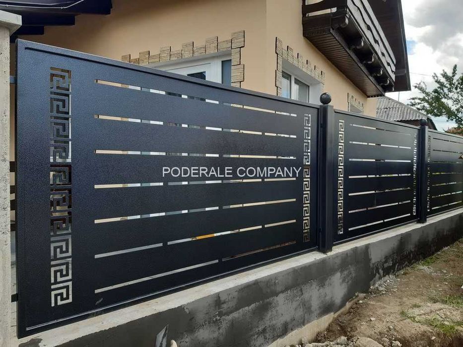 Garduri si porti stil jaluzea, sipca metalica, tabla cutata