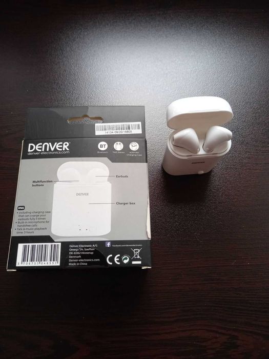 Безжични слушалки Denver - TWE-36MK3 бели