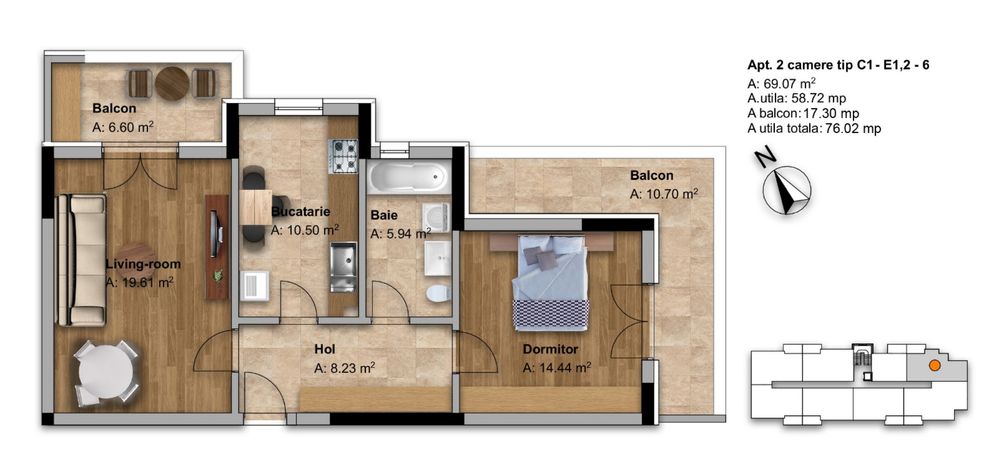 Apartamente in rate la dezvoltator