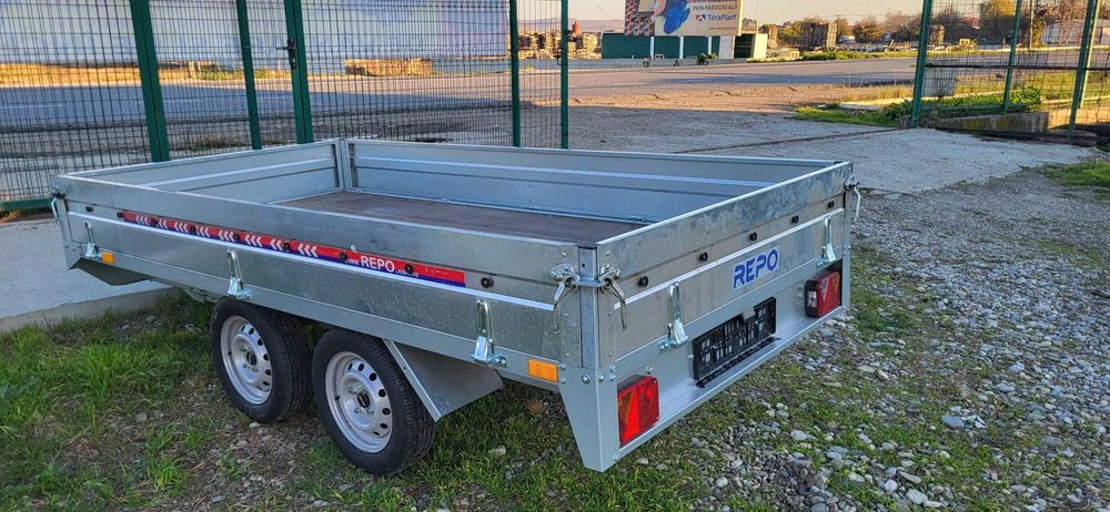 Remorca 750 KG 2 AXE - CARGO - 3100 X 1600 X 300 mm PLATA IN RATE !!!
