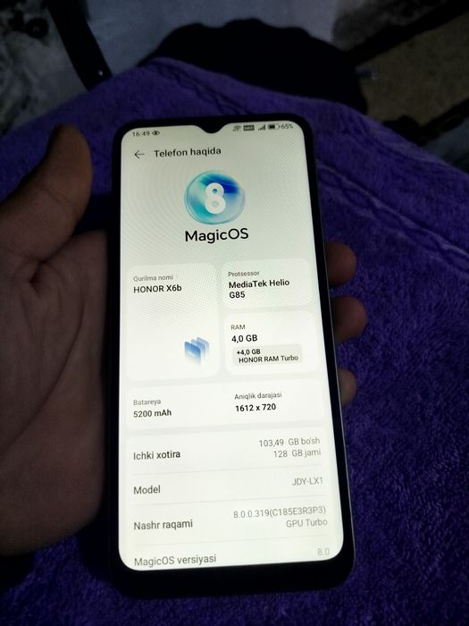 Honor x6b Telifon ideal , Redmi, Xiomi, Samsung, Poco x7a x5 x8 x9