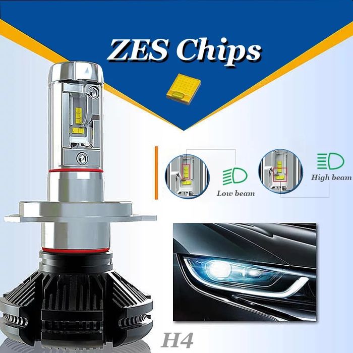 Set Două Becuri Led 6000Lm/50W/6000K/H1,H3,H4,H7,H8,H9,H11