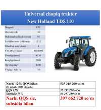 New Holland TD5.110 traktori.  Subsida bor