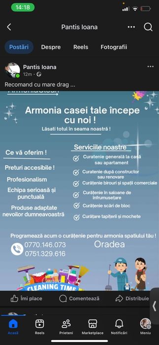 Oferim servicii profesionale de curățenie