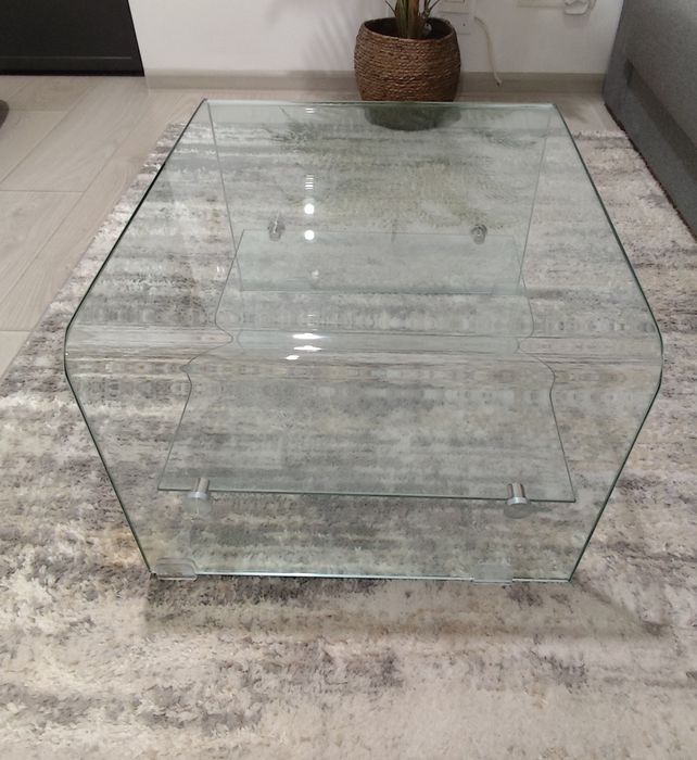 Masuta din sticla securizata transparenta, L50 x A 45 x H33