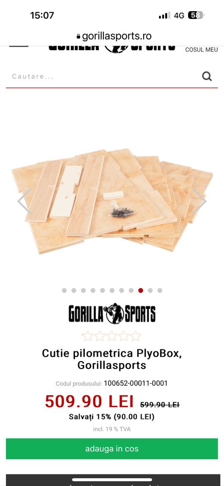 Cutie pilometrica PlyoBox, Gorillasports noua Germany