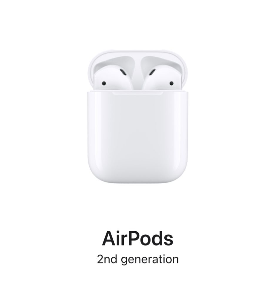 AirPods 2nd generation (A2031) вместе с чехлом