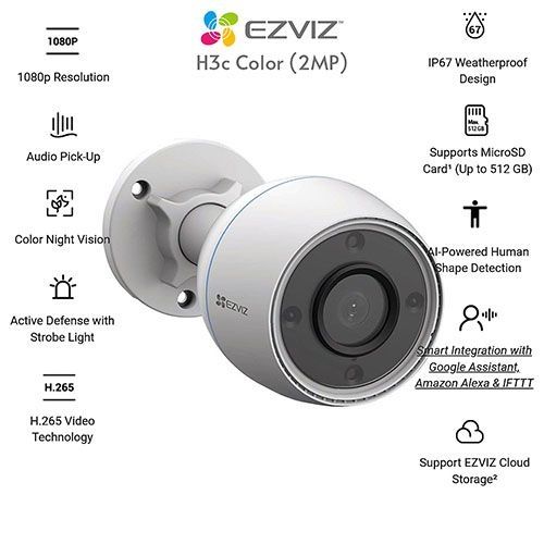 Wi-fi Камера, Ezviz CS-H3C 1080P 2МП
