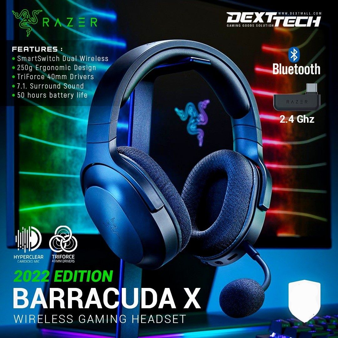 СКИДКА! RAZER Barracuda X 2022 Bluetooth/2,4Гц Беспроводные Наушники/Г