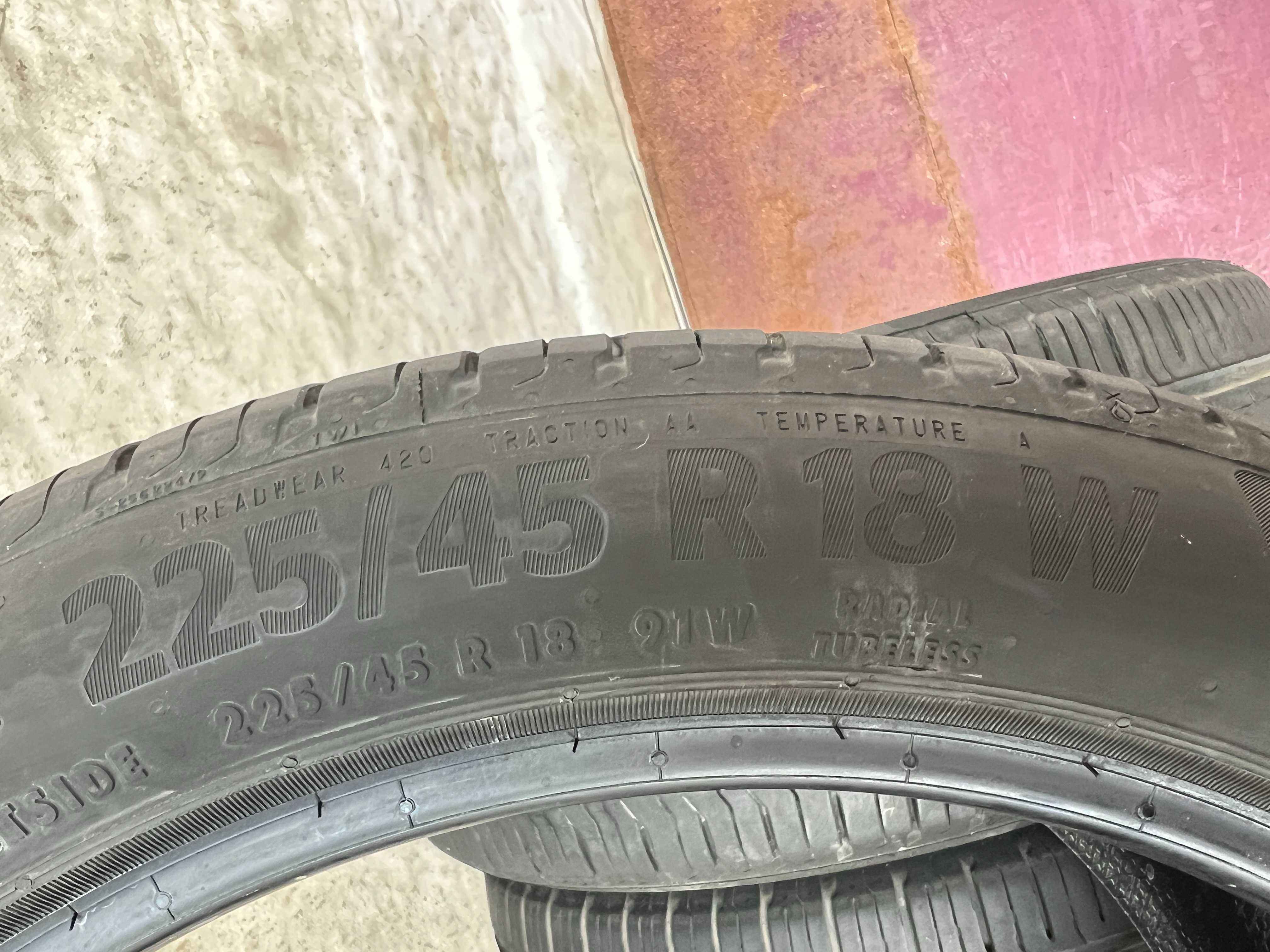 2 летни гуми 225/45R18 Continental EcoContact 6 MO 91W DOT2023