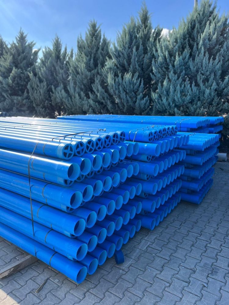 Teava pvc albastra filet / portocalie