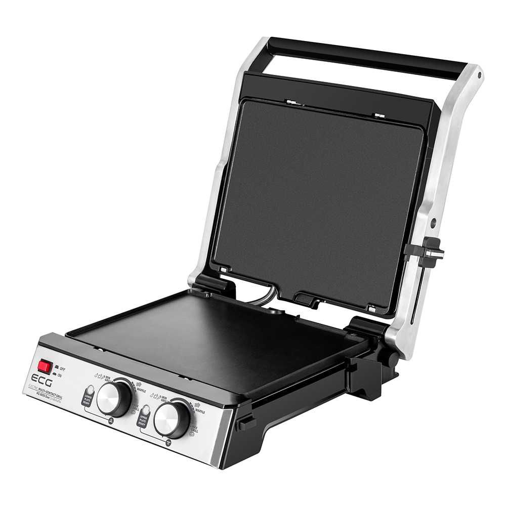 Грил/скара ECG KG 2033 Duo Grill & Waffle, 2000W, Сив/Черен-Код G5398