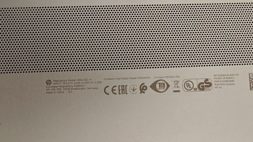 Laptop HP elite book 840 g5