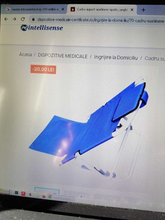 Pat 190cm/90cm cu accesorii pentru persoane imobilizate