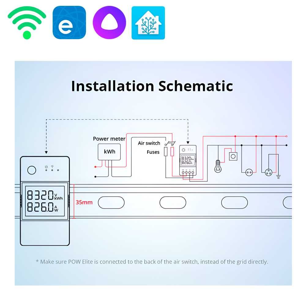Sonoff Pow Elite 20A - Релейный Модуль с Энергомониторингом