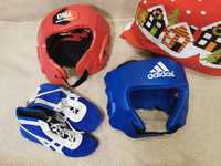 Шлем и макасины для единоборств, бокса, самбо
