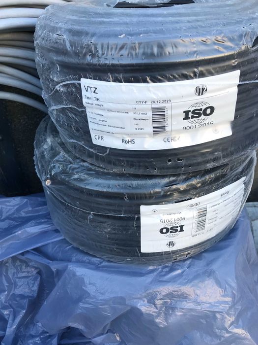 cablu electric  masiv cyy-f 3x1,5mm conductor electric  cyy-f 3x2,5 mm