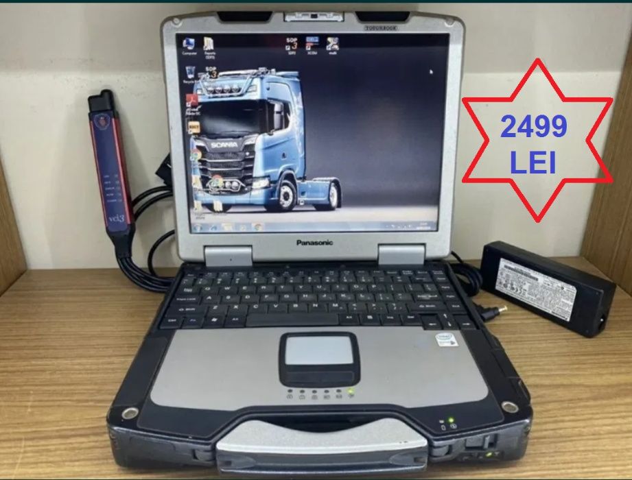 Diagnoza profesionala Scania VCI3 2024+ Laptop Panasonic CF Militar i5