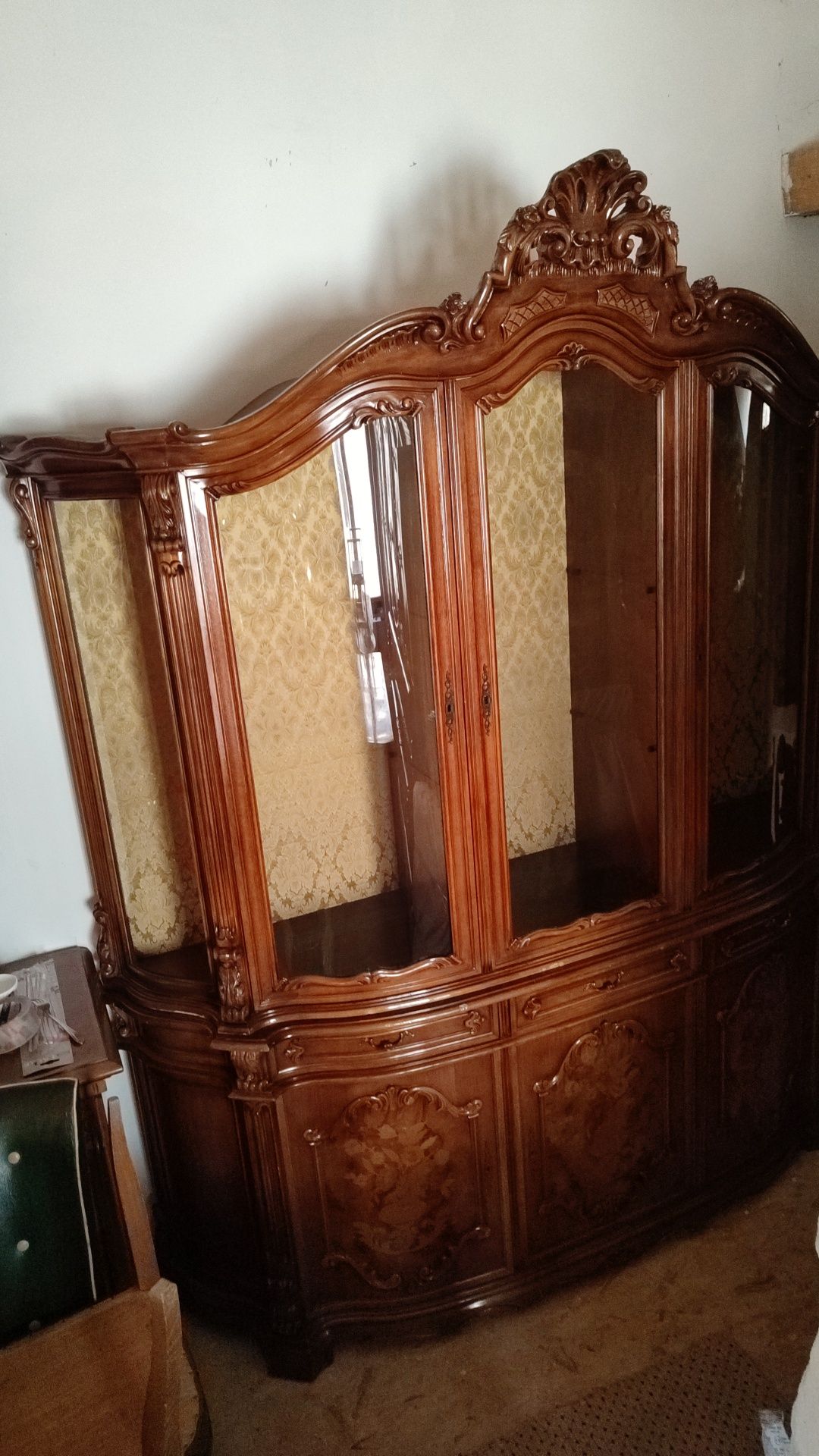 Biblioteca baroc intasiata antica vintage