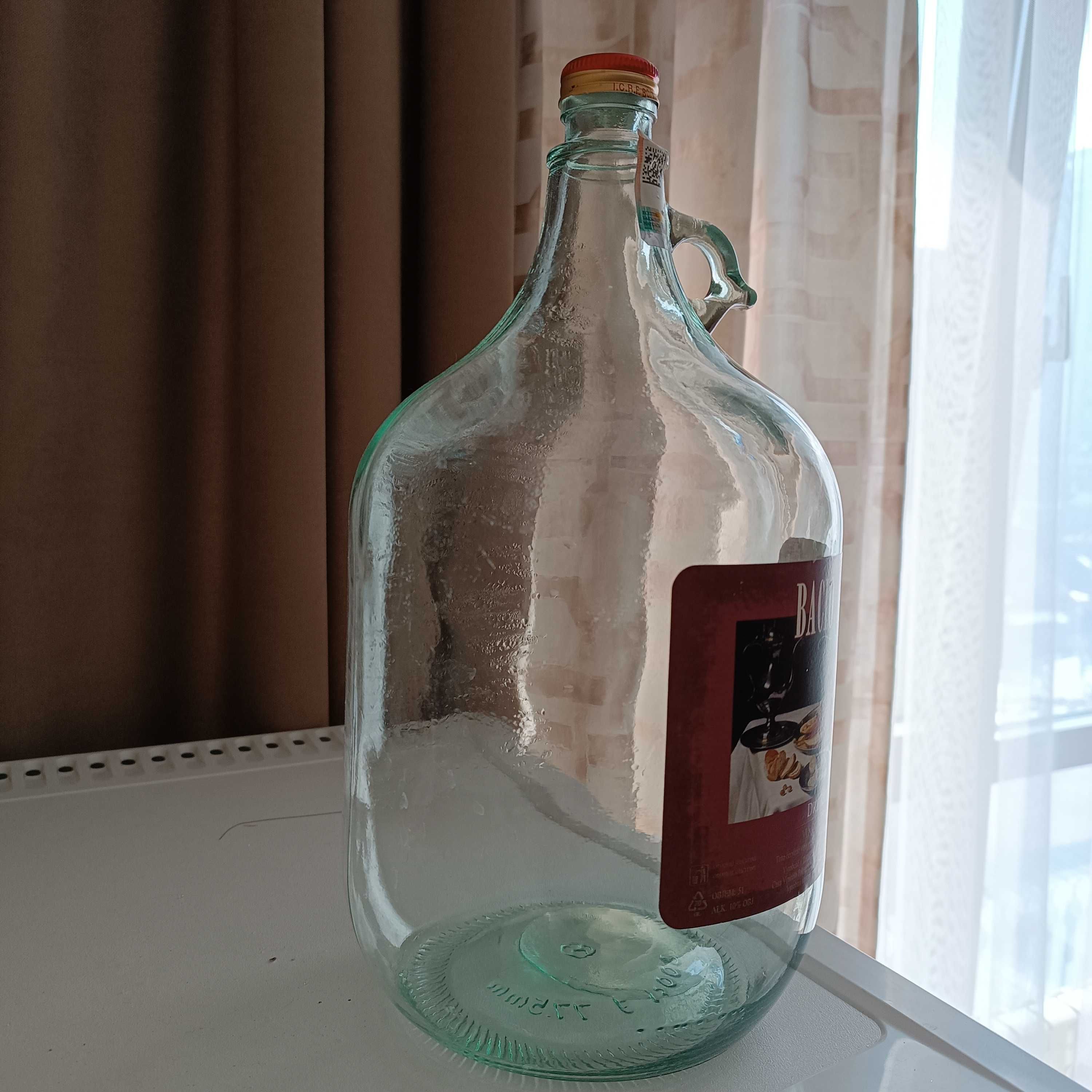 Стеклянный бутыль 5 литров