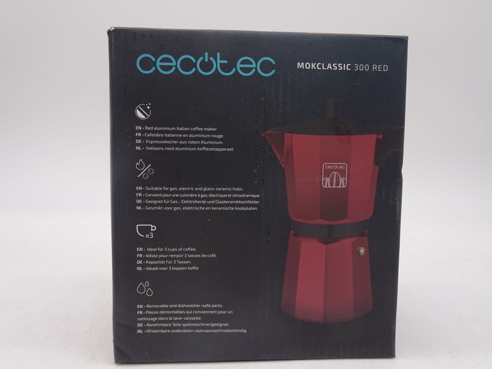 Cafetiera Cecotec Mokclassic 300 Red, 150 ml