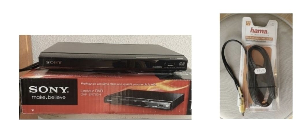 DVD Sony, DVP-SR760H si  RCA Scart Adapter