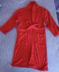Червен поларен халат