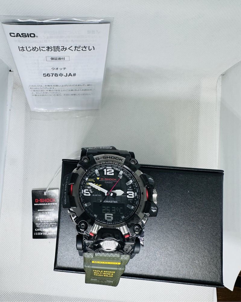 *Чисто Нов* Casio G-Shock GWG-2000-1A3JF Mudmaster *Army Green*