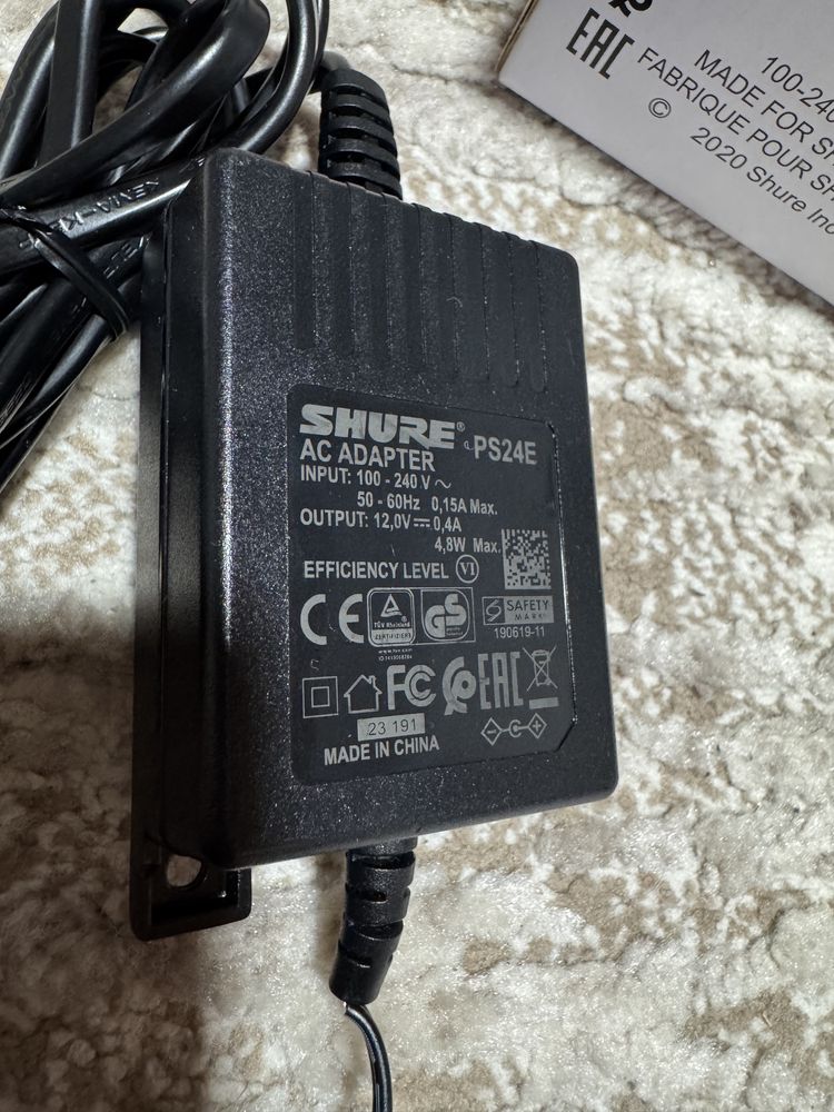 Shure PS24E Захранващ кабел