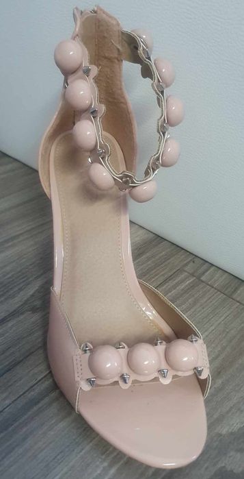 Сандали дамски цвят пудра
