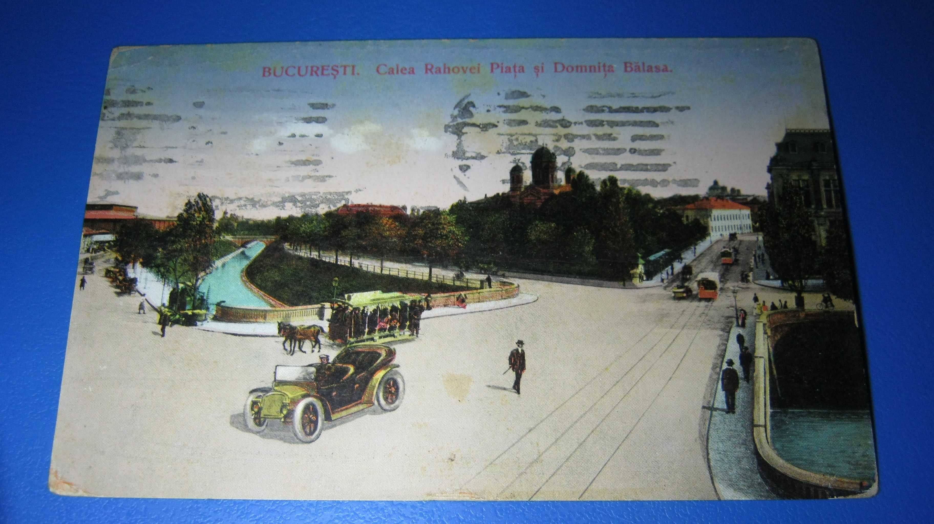 Ilustrata veche/Carte Postala,BUCURESTI.Calea Rahovei,Tramcare,1915.