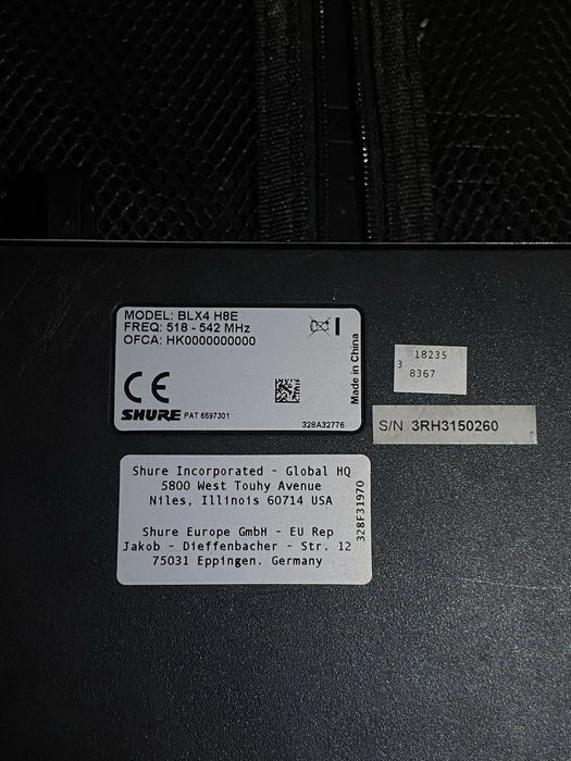 Проф Микрофоны Shure BLX 4 SM58 головы